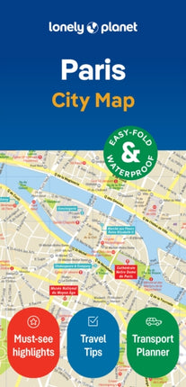 Lonely Planet Paris City Map