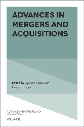 Advances in Mergers and Acquisitions