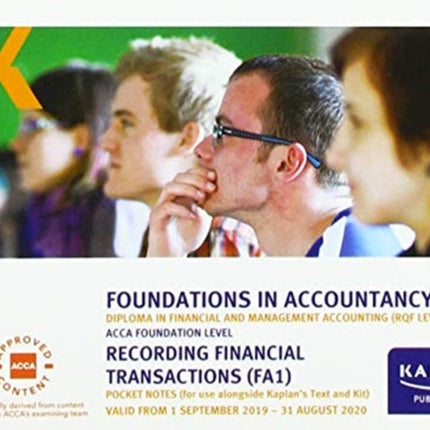 RECORDING FINANCIAL TRANSACTIONS - POCKET NOTES