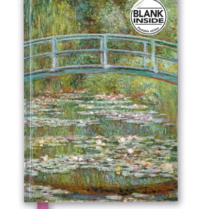 Claude Monet: Bridge over a Pond of Water Lilies (Foiled Blank Journal)