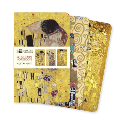 Gustav Klimt Set of 3 Mini Notebooks