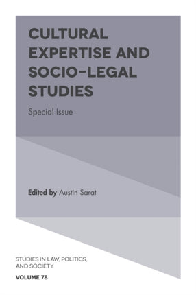 Cultural Expertise and Socio-Legal Studies: Special Issue