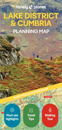 Lonely Planet Lake District  Cumbria Planning Map