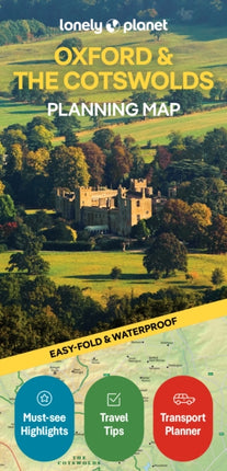 Lonely Planet Oxford  the Cotswolds Planning Map