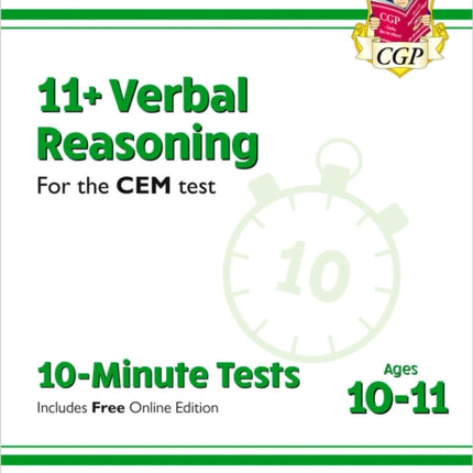 11 CEM 10Minute Tests Verbal Reasoning  Ages 1011