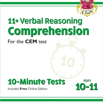 11 CEM 10Minute Tests Comprehension  Ages 1011