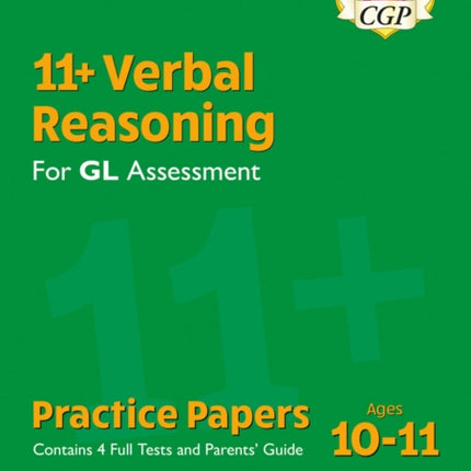 11 GL Verbal Reasoning Practice Papers Ages 1011  Pack 1 with Parents Guide  Online Ed