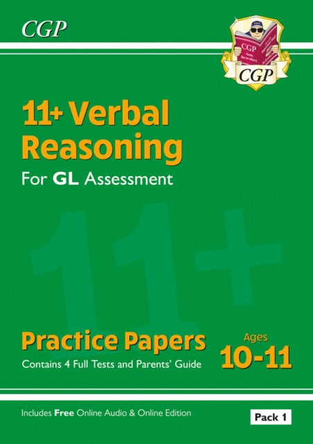 11 GL Verbal Reasoning Practice Papers Ages 1011  Pack 1 with Parents Guide  Online Ed