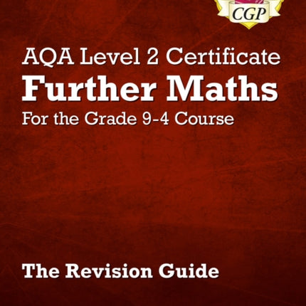 AQA Level 2 Certificate in Further Maths Revision Guide with Online Edition