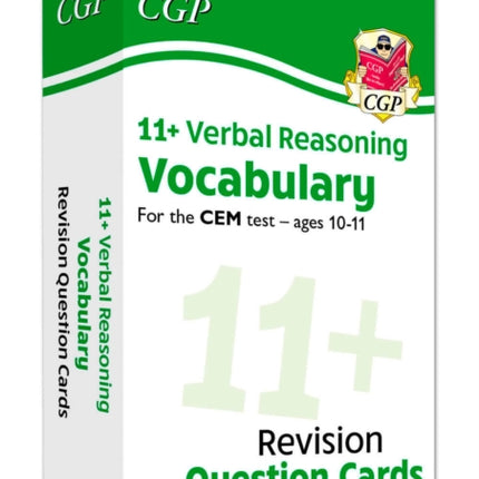 11+ CEM Revision Question Cards: Verbal Reasoning Vocabulary - Ages 10-11