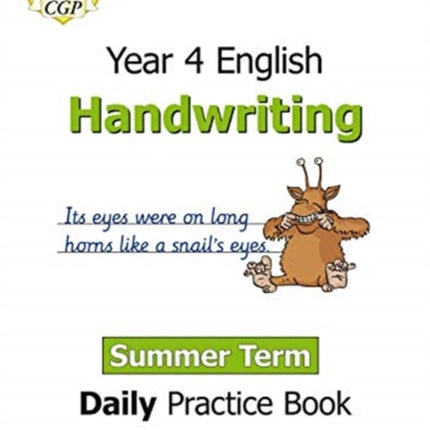 KS2 Handwriting Year 4 Daily Practice Book: Summer Term