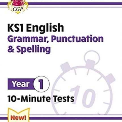 KS1 Year 1 English 10-Minute Tests: Grammar,