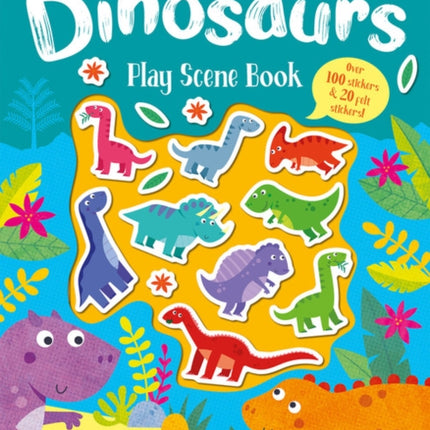 Felt Stickers Dinosaur Play Scene Book