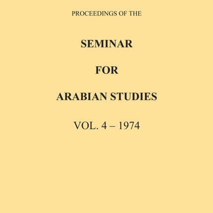 Proceedings of the Seminar for Arabian Studies