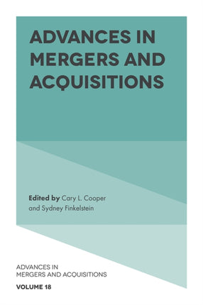 Advances in Mergers and Acquisitions