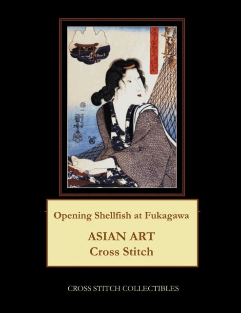 Opening Shellfish at Fukagawa: Asian Art Cross Stitch Pattern