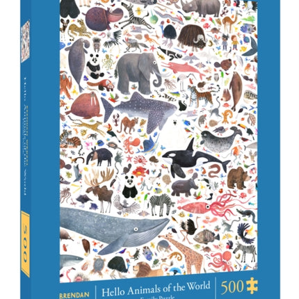 Hello Animals of the World 500Piece Family Puzzle