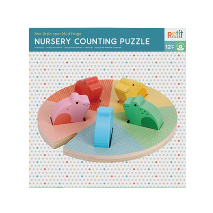 Nursery Counting Puzzle Five Little Speckled Frogs