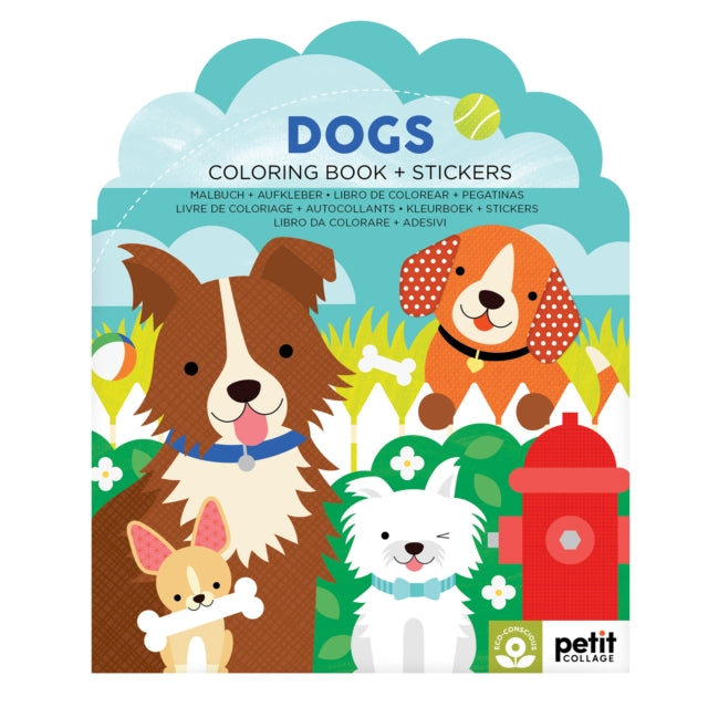 Dogs Coloring Book  Stickers