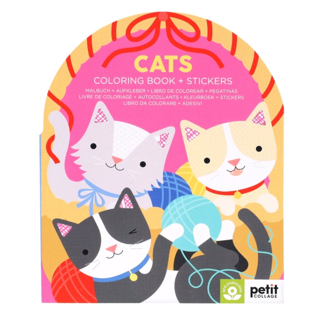 Cats Coloring Book  Stickers
