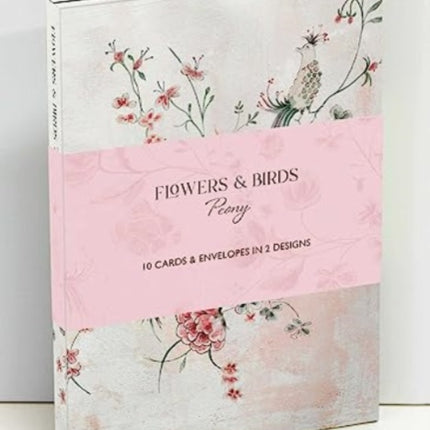 Flowers  Birds Peony Wallet Notecards