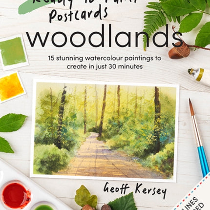 Ready to Paint Postcards Woodlands