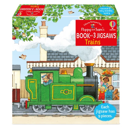 Poppy and Sam's Book and 3 Jigsaws: Trains