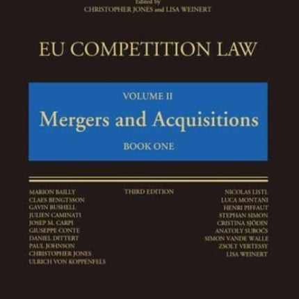 EU Competition Law Volume II: Mergers and Acquisitions