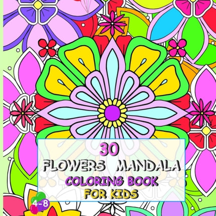 30 Flowers Mandala Coloring Book for Kids 48