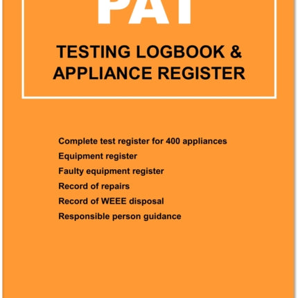 PAT (Portable Appliance Testing) Logbook