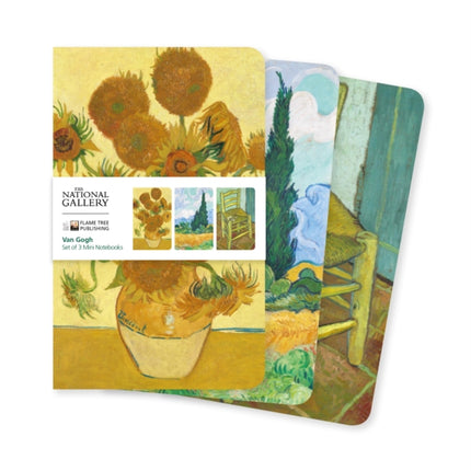 National Gallery: Van Gogh Set of 3 Mini Notebooks