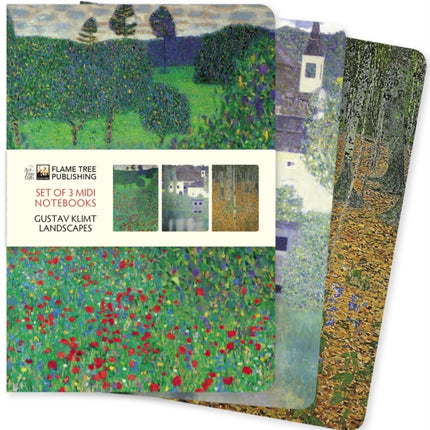 Gustav Klimt: Landscapes Set of 3 Midi Notebooks