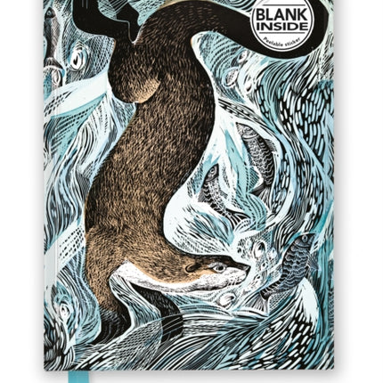 Angela Harding: Fishing Otter (Foiled Blank Journal)