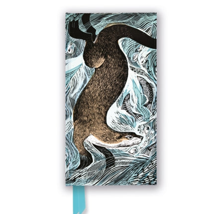 Angela Harding: Fishing Otter (Foiled Slimline Journal)