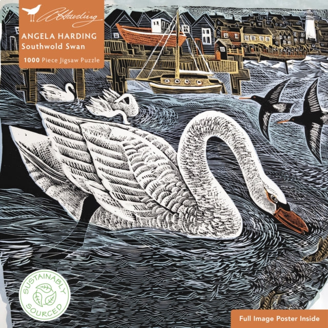 Adult Sustainable Jigsaw Puzzle Angela Harding Southwold Swan