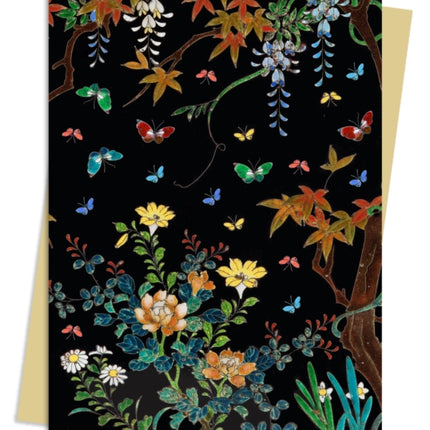 Ashmolean Museum: Cloisonné Casket with Flowers and Butterflies Greeting Card Pack: Pack of 6