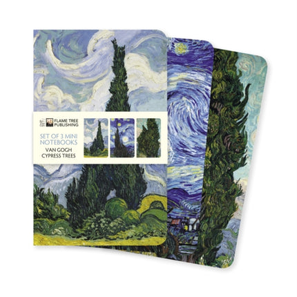 Vincent van Gogh: Cypresses Set of 3 Mini Notebooks