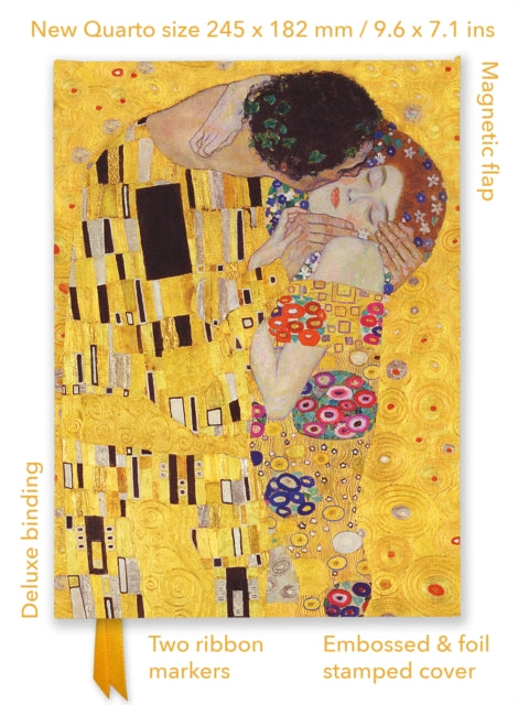 Gustav Klimt The Kiss Foiled Quarto Journal