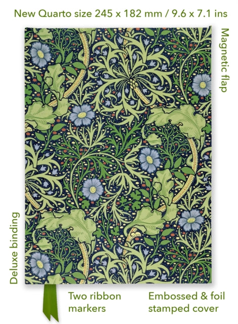 William Morris Seaweed Foiled Quarto Journal