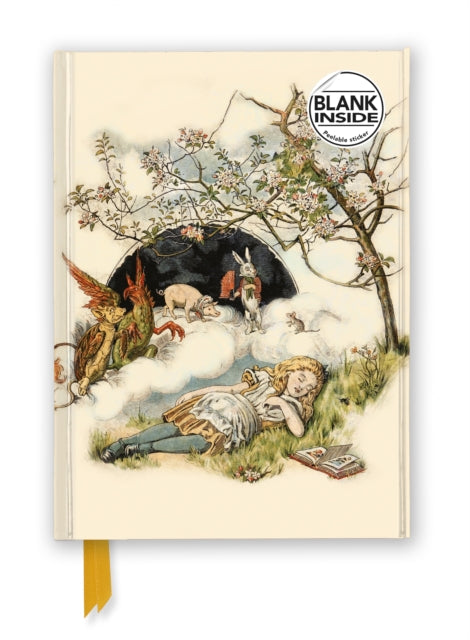 British Library Alice Asleep from Alices Adventures in Wonderland Foiled Blank Journal