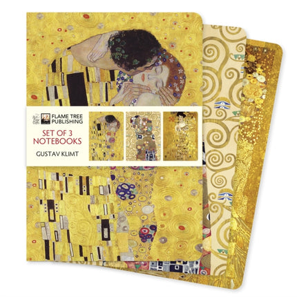 Gustav Klimt Set of 3 Standard Notebooks