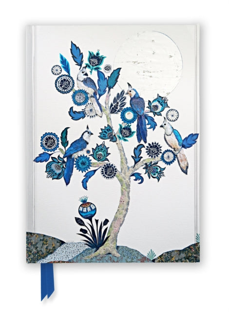 Alexandra Milton Silver Tree of Life with Four Whitethroated Magpies Foiled Journal