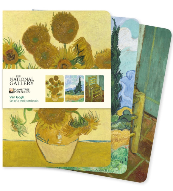 National Gallery Van Gogh Set of 3 Midi Notebooks