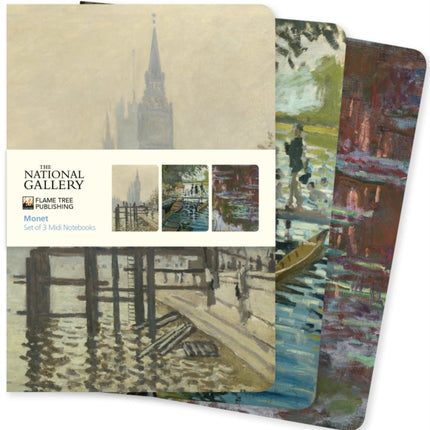 National Gallery Monet Set of 3 Midi Notebooks