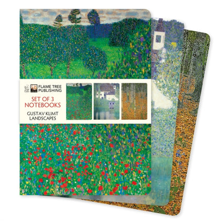 Gustav Klimt Landscapes Set of 3 Standard Notebooks