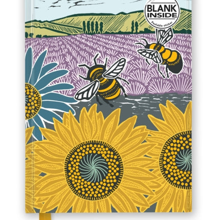 Kate Heiss Sunflower Fields Foiled Blank Journal