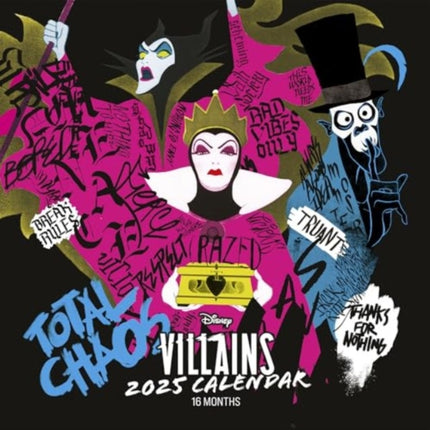 Disney Villains Deviant Distortion 2025 Square Calendar