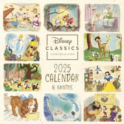 Disney Classics Golden Books 2025 Square Calendar