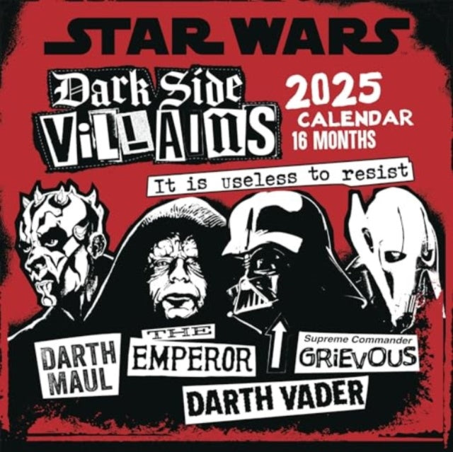 Star Wars Villains 2025 Square Calendar