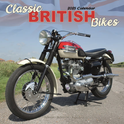 Classic British Bikes Calendar 2025 Square Motorbike Wall Calendar  16 Month